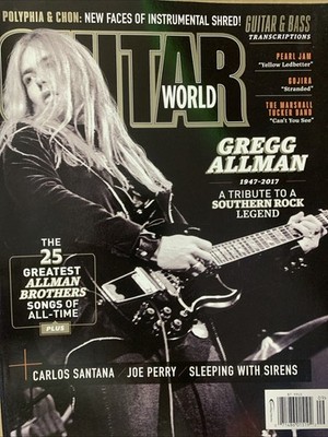 Guitar World Sept 2017 Greg Allman Brothers Band Joe Perry Santana FREE SHIPPING