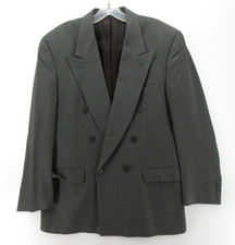 VTG Christian Dior Monsieur Sport Coat Men 40 Gray Blazer Wool Double Breasted 