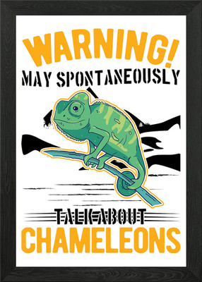 Chamäleon Liebhaber Geschenk gerahmtes Wandbild Poster Leinwanddruck Bild