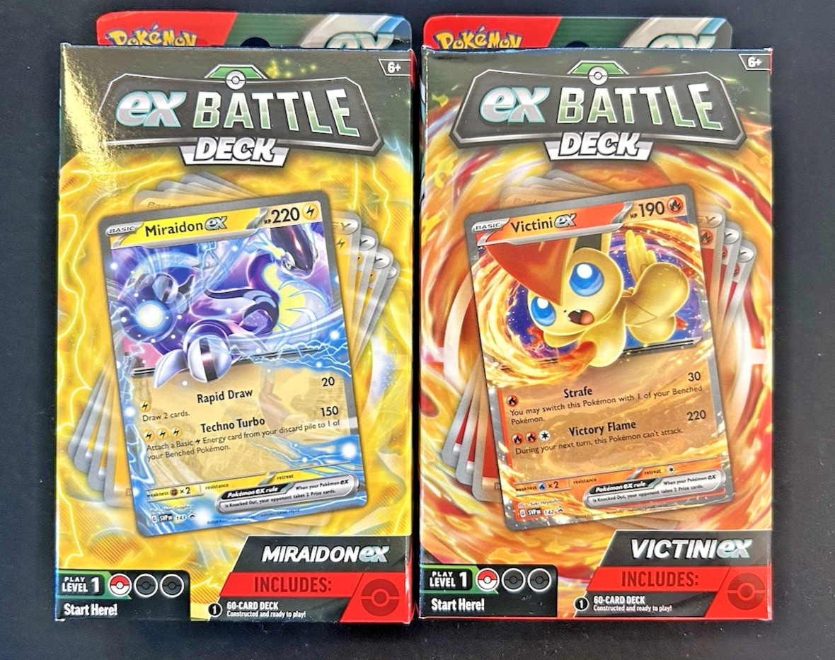 Pokémon TCG - Victini & Miraidon EX Battle Deck Set - Sealed Ready To Play