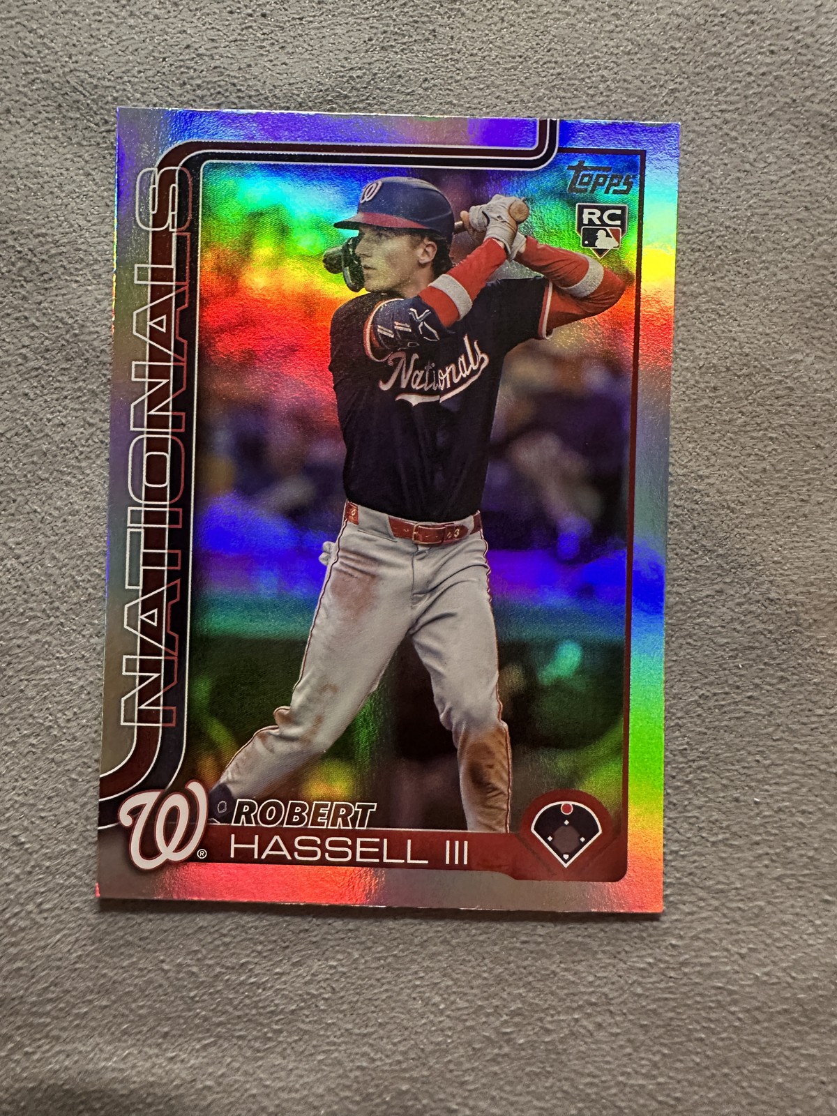 Robert Hassell III 2025 Topps Update #US109 Nationals Rainbow Foil Rookie