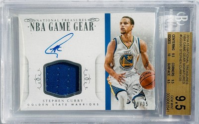 Stephen Curry 2014 National Treasures Game-Used Patch /35 Auto BGS9.5/10 GEM MT
