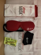 Eye Mask for Sleeping Red colour with ears plug Men/Women Better Than Silk 