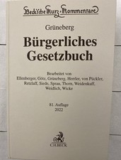Grüneberg BGB Kommentar 81. Aufl. 2022