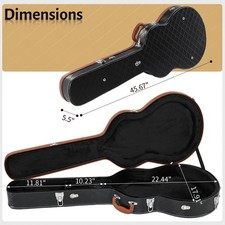 New PU Leather Electric Guitar Hard Shell Wood Case For KJazz Guitar ES-335 US
