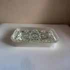 Vtg Anchor Hocking Prescut Star Of David EAPG Small Relish Tray 8 1/2”