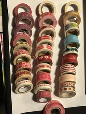 Lot of 31 Rolls of WASHI TAPE - All NEW or Barely Used! Valentine Easter St Pats