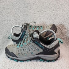 Merrell Crosslander 3 Suede Mesh Gray Teal Women sz 7 Trail J135676 Light Hiker