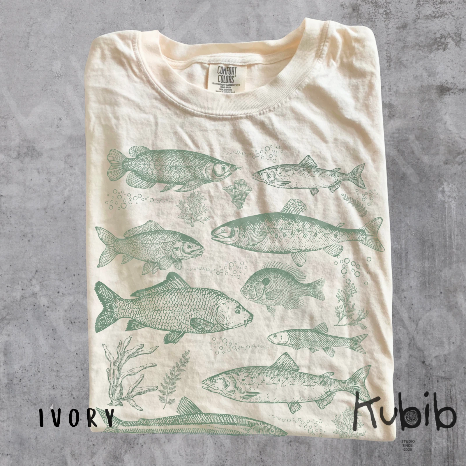 Vintage 90s Fish Shirt Tattoo Style Dad Fish Tee Fishing Shirt Retro Fisherman