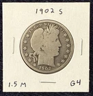 1902 S Barber half dollar G Silver *Free S/H After 1st Item*