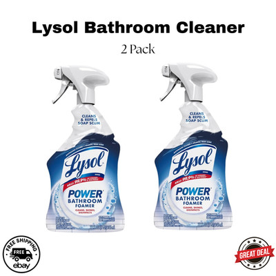 Lysol Power Foaming Bathroom Cleaner 32oz | Disinfectant Spray | 2 Pack