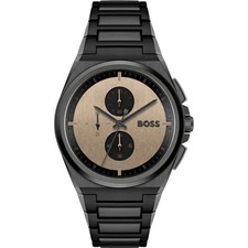NEW HUGO BOSS 1514043 STEER BLACK  WATCH - 2 Y WARRANTY