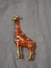 Schmuckschatulle Emaille Strass Giraffe Schmuck Dose Faberge Stil Metall Deko