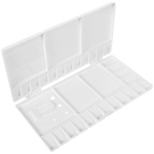 Plastic Painting Pallet Watercolor Folding Paint Tray with Compartments for