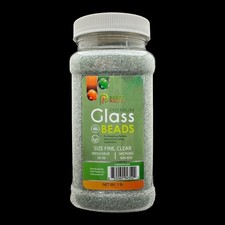 Premium Clear Glass Beads  600-850 Microns Size 3 Brand NEW 1 lb