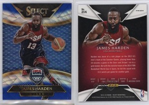 2014-15 Panini Select Courtside Blue & Silver Prizm James Harden #214