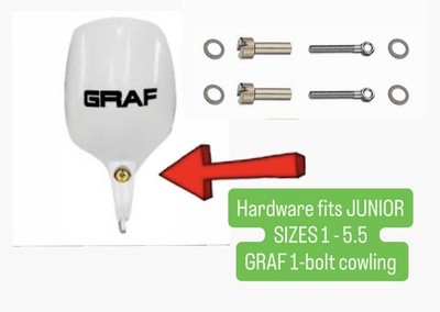 GRAF JR Goal Cowling Hardware [ 1 Pair 8-Pcs ] Ice Hockey Goalie Sizes 1 - 5.5