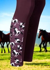 Kerrits Girl XL Thermo Tech Full Leg Tight Vineyard Mod Mares Fleece Grip USA