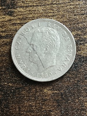 1980 Spain 5 Five Ptas Actual Coin TB2863*