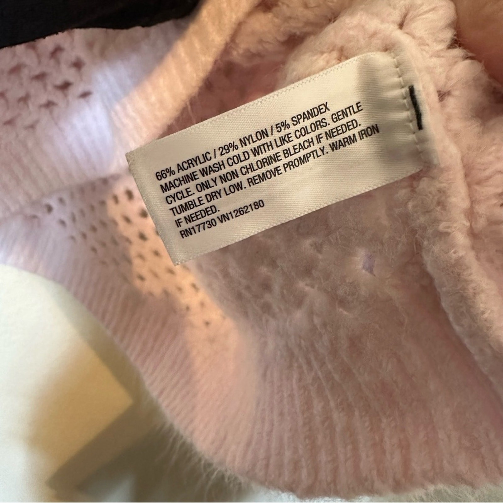 Universal Thread Soft Pink Open Knit Cropped V-Ne… - image 3