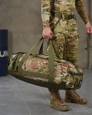 Tactical military transport bag trunk with handles 100 liters Multicam army 🇺🇦