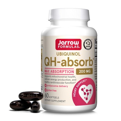 Co-Q10 Supplements QH absorb 200mg High Absorption Jarrow Formulas