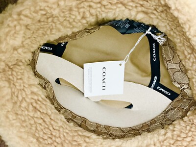 Coach Sherpa Bucket Hat Womens CM750 CaramelSize：XS/S for sale