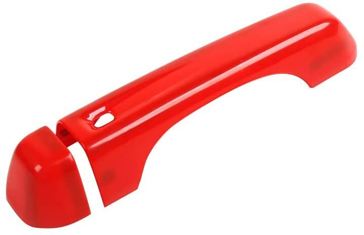 Exterior Door Handle Cover Grab Handle Trim Bezel for Jeep Wrangler JL JT 18+Red