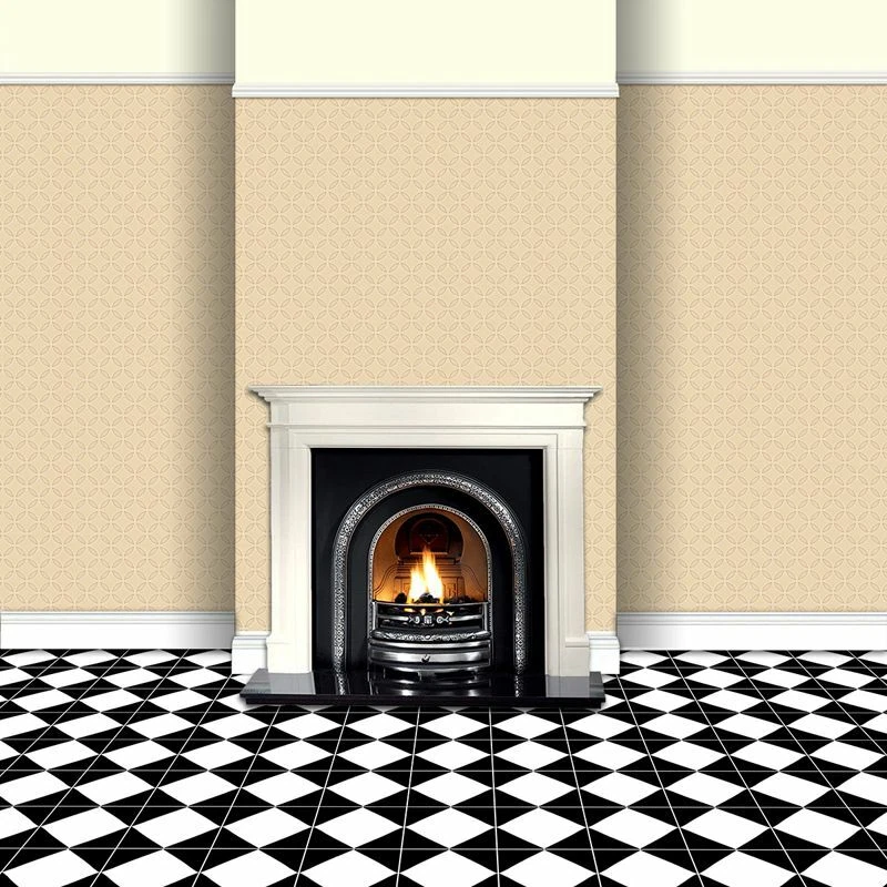 Miniatura per Casa Delle Bambole Stilizzato Circles Su Beige Carta da Parati - Immagine 4 di 4