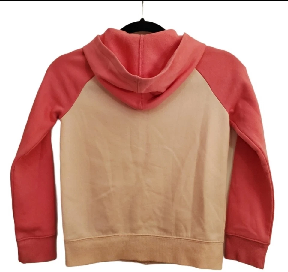 Sudadera Children's Place Niñas Talla M 7/8 Rosa Cremallera Brillante LOVE Gráfico Capucha Foto 2 de 4