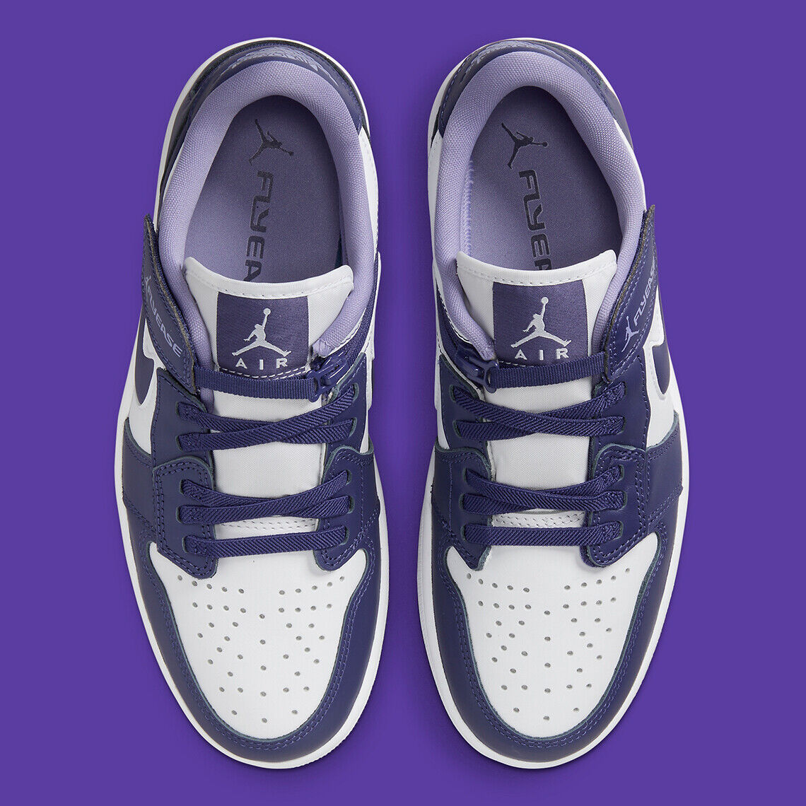 Nike Air Jordan 1 Low Flyease Sky J Purple Court White Nike Air Jordan 1 Low Flyease Sky J Purple Court White