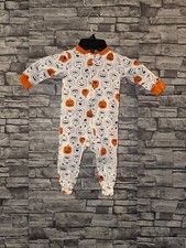 HALLOWEEN Footed Pajamas 9 Months Fall Pumpkins CARTERS Baby Boy's Girl's