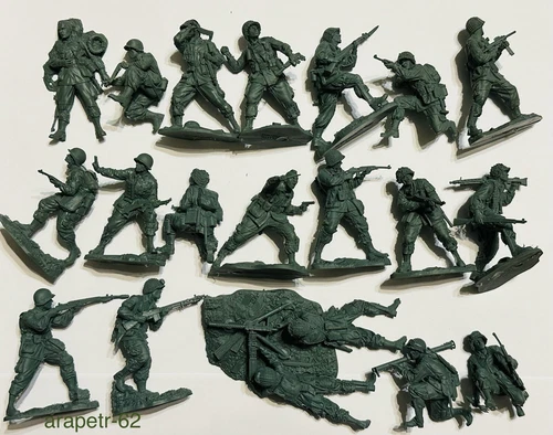 PLASTIC PLATOON  US Airborne  3 sets Full collection Toy soldiers 1:32 New Rare