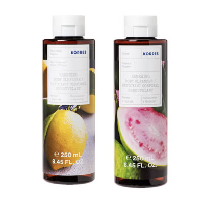 Bundle 2PC New KORRESShower Gel Basil Lemon Body +  Ginger Lime Cleanser 250ml