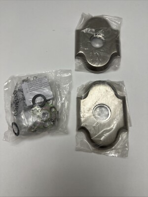 (2) Baldwin Estate R030.056.PS  Satin Nickel 4'' Height Rose Passage Rosettes