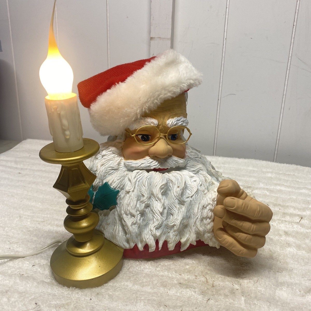 Vintage trendmasters santa clause with candle 1996 Christmas | eBay