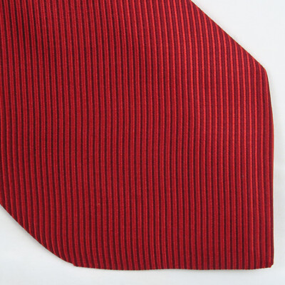 Nautica Mens Red Monochrome Diagonal Stripe Necktie 59''x3.75'' Vivid Bright