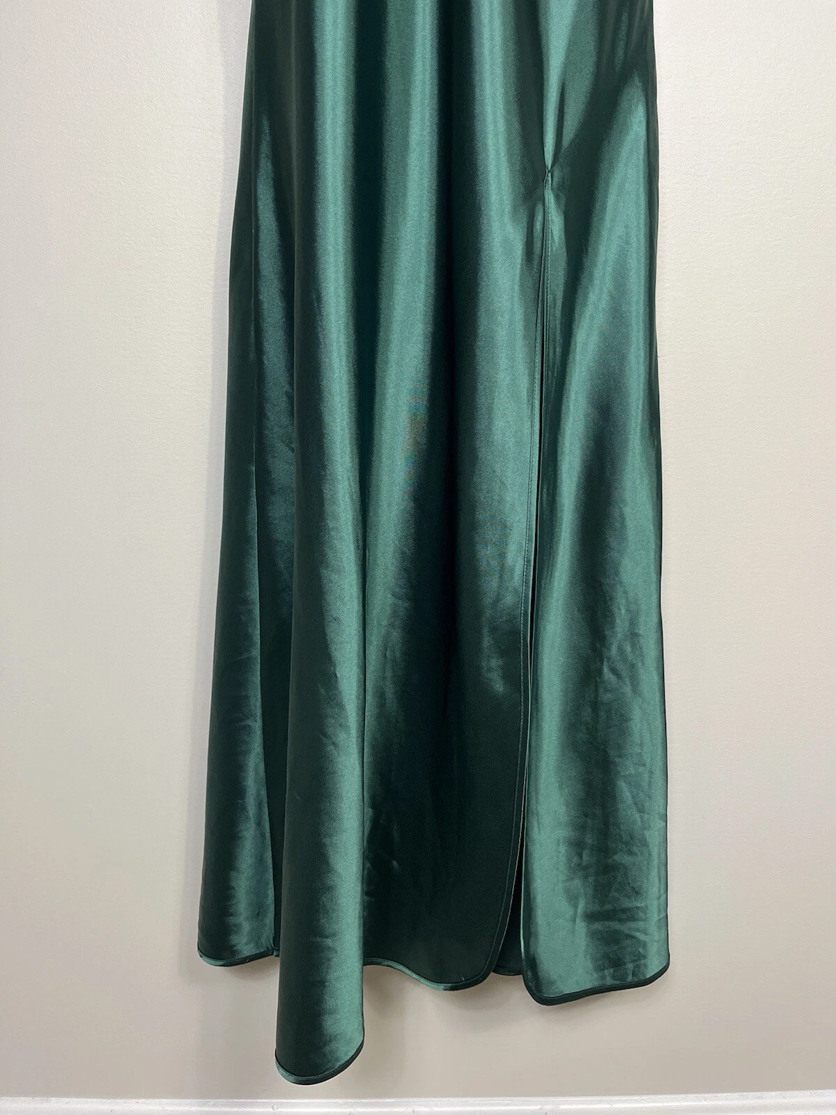 UNDERCOVER Abito donna Victoria Secret raso piccolo verde maxi slip Y2K bordo pizzo
