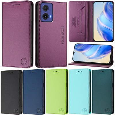 Retro Wallet Leather Flip Cover Case For Motorola Moto G55 G35 G85 E14 G34 G84
