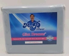 NEW My Pillow Bed Sheet Set 100% Giza Egyptian Cotton. FULL, Light Blue