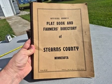 1949 Stearns County Minnesota Plat Book / Directory St Cloud Sartell Paynesville