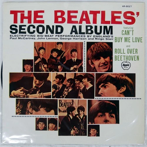 BEATLES SECOND ALBUM APPLE AR8027 Japan FLIPBACK COVER VINYL LP