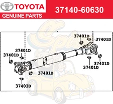 Toyota Land Cruiser Lexus LX570  Genuine Front Propeller Shaft 37140-60630
