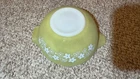 Vintage Pyrex 442 Spring Blossom Green Crazy Daisy Cinderella Mixing Bowl 1.5 QT