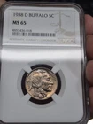 1938-D Buffalo Nickel | NGC MS65 | Nicely Toned