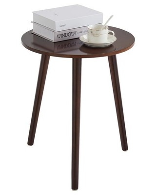 Apicizon Round Side End Tables, Bedside Table for Living Room, Bedroom, Small Sp