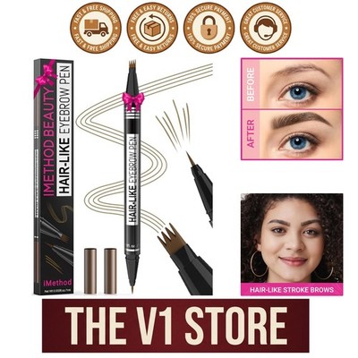 Natural-Looking 2-in-1 Eyebrow Pencil - Waterproof &  for Flawless Brows