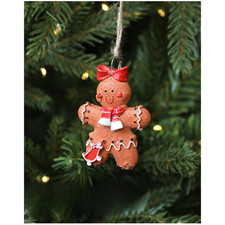Modern Brown Resin Ornament Pendant 7cm Christmas Tree Holiday Hanging Decor