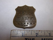 Rare Antique/Vintage Wells Fargo & Co's Bank Hat Badge Tiffany's New York