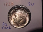 1958 ROOSEVELT DIME BU NICE ORIGINAL PQ TONE BETTER DATE COIN FREE SHIPPING